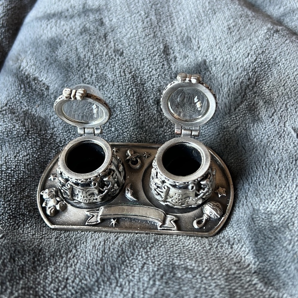 First Tooth/First Curl Pewter Containers - Picture 2 of 4